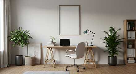 Fototapeta premium Modern Office Wall Art Mockup