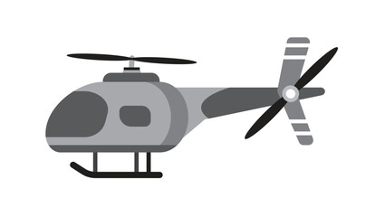 helicopter vector icon in transparent background