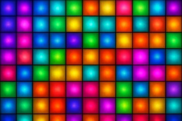 Vibrant Abstract Illustration Featuring Approximately One Hundred Disco Light Color Shades