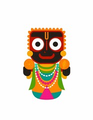 Lord Jagannath Illustration Hindu Festival Rath Yatra Image