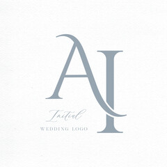 AI Initial Wedding Logo Monogram