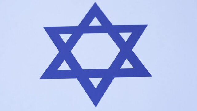 Israeli flag in white and blue colors as a symbol of independence. Flag of Israel as a background for your design