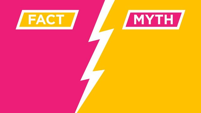 animation fact and myth background with copy space area  for explainer content, education, and social media posts