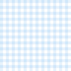 Pale blue gingham seamless pattern with checkered square design