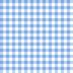 Cornflower blue gingham seamless pattern with classic check squares