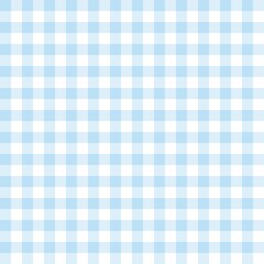Light blue gingham seamless pattern with soft check squares