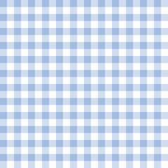Periwinkle blue gingham seamless pattern with soft check squares