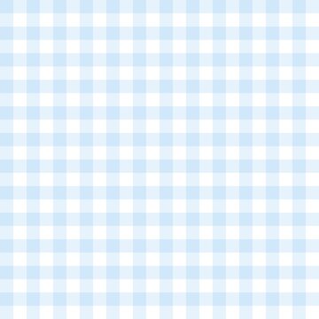 Pale blue gingham seamless pattern with checkered square design