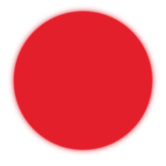red shadow of circle isolated on transparent background