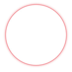 red shadow of circle isolated on transparent background