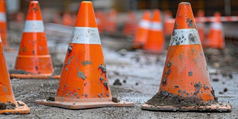 traffic cone on the road