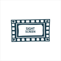 Sight Screen Rectangular Frame Vector Illustration Sight Screen Rectangular frame