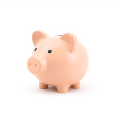 Obraz premium soft color pastel piggy bank isolated on white