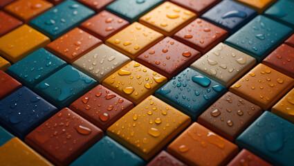 abstract background made of colorful cubes