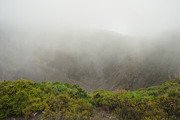 crater of the volcano Irazu in Costa Rica