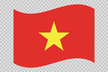Flag of Vietnam. Vietnamese national symbol in official colors. Template icon. Abstract vector background.