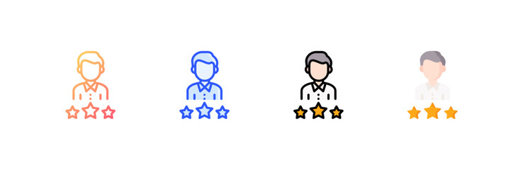 Role Model icon set multiple style collection