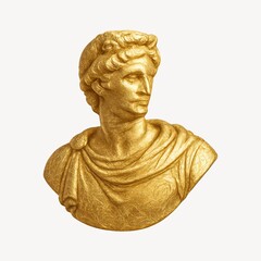 Obraz premium Golden classical sculpture bust
