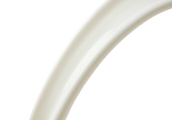 Isolated Creamy White Liquid Pouring