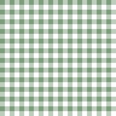 Moss green gingham seamless pattern with traditional square checks