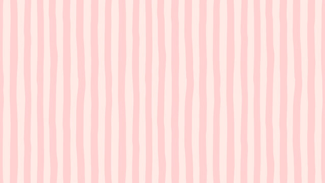 Pink Vertical Stripes Bold Color Simple Vector Seamless Pattern, Summer Striped Travel Themed Design, Fabric Textile, Kitchen Decor. Illustration Horizontal Background