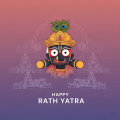 Lord Jagannath Rath Yatra festival Odisha puri India Traditional culture background