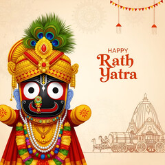 Lord Jagannath Rath Yatra festival Odisha puri India Traditional culture background