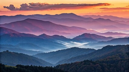 sunrise in mountains