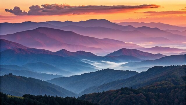 sunrise in mountains