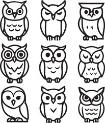 Set of owl