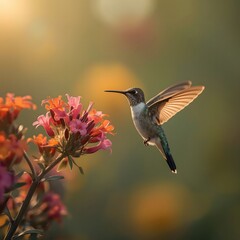 Naklejka premium hummingbird in flight