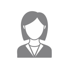 Obraz premium Faceless Woman in Business Attire Icon Neutral Style. Simple and Clean Design for Professional Representation or Anonymous User Avatar