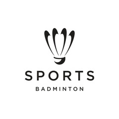 Obraz premium badminton shuttlecock and racket logo template design. Logo for business, club, sports, tournament.