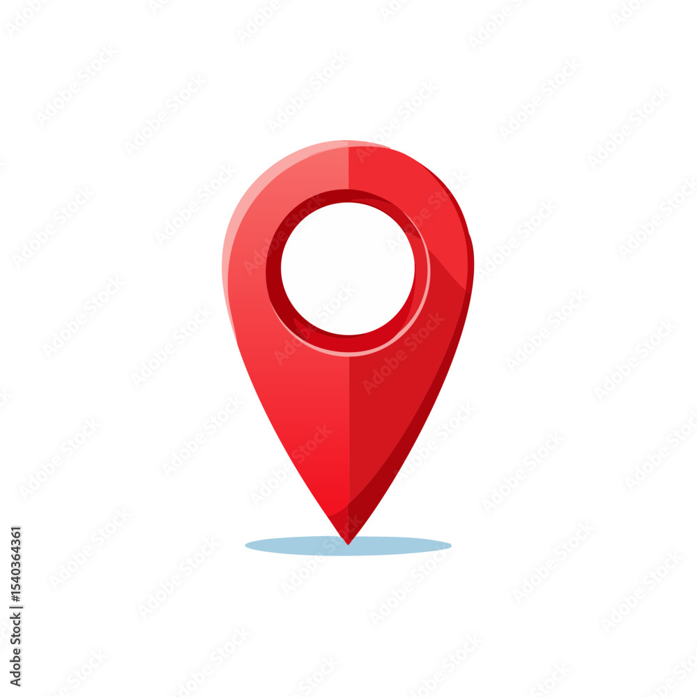 Poster red map pointer flat design location marker for maps navigation route destination gps geo positionin