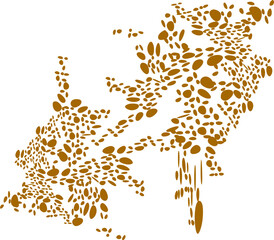 Abstrakcyjne plamy farby i tuszu – zestaw wektorowy © Laura