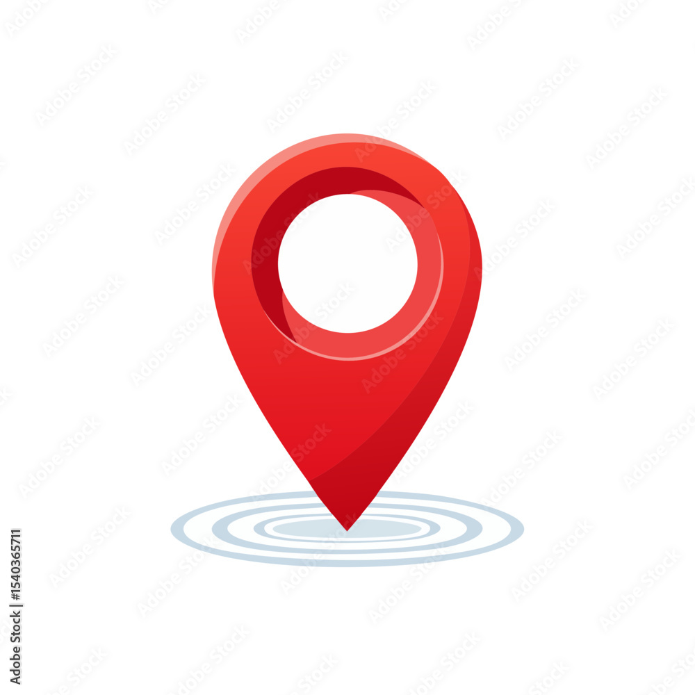 Poster red map pointer icon with location marker on black background for direction and navigation