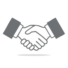 Handshake Icon Illustration for Business Agreement Partnership Collaboration Negotiation Success Corporate Deal Minimalist Vector Design