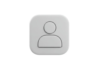 Isolated Generic Profile Icon on Rounded Square
