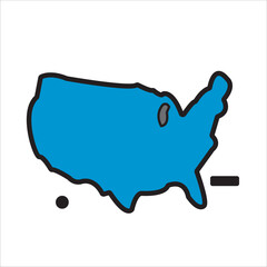Patriotic United States Map A Vibrant Vector Illustration