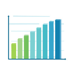 Illustrated Bar Graph Depicting Upward Growth Trend Gradual Positive Business Statistics Chart Data Analysis Infographic