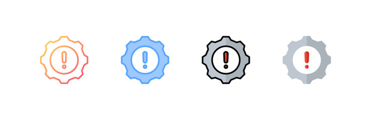Obraz premium Risk Management icon set multiple style collection