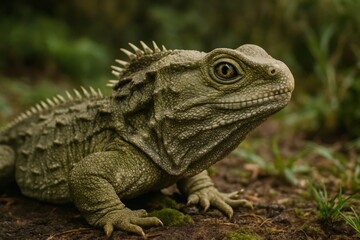 Ancient reptile in natural habitat.