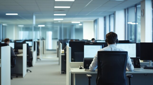 call center supervisor monitoring performance metrics and implementing strategies to improve team productivity and customer satisfaction - Powered by Adobe