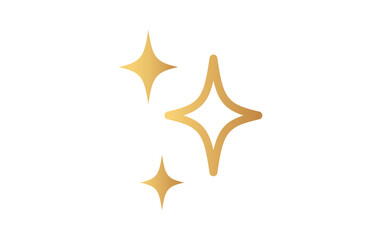 キラキラ輝くシンプルマーク(ゴールドグラデーション)