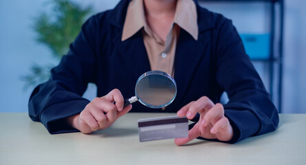 online shopping concept. hands holding credit card and using smart phone. shopping online payment by using smart phone.