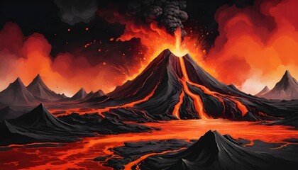 Lava-like landscape 