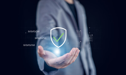 Quality management with Quality Assurance or QA and Quality Control or QC and improvement. Standardization and certification concept.