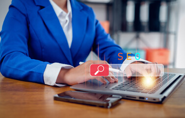 SEO, Data Search Technology, Search Engine Optimization searching for information. Using Search...