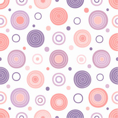 Abstract Purple and Peach Circle Pattern for Creative Backgrounds or Textile Prints