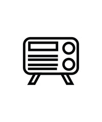 Retro Radio Line Icon